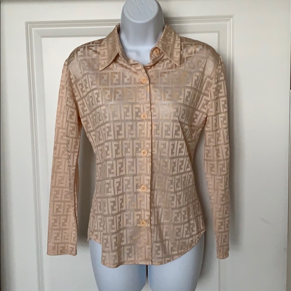 #MakeUsAnOffer! Fendi Zucca FF Monogram Mesh Shirt